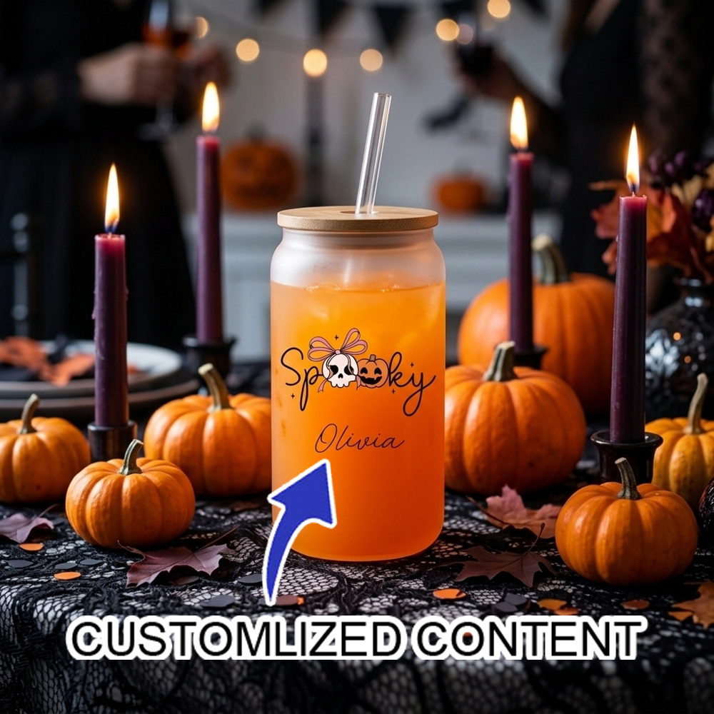 Coffee Equipment Names - Gepersonaliseerde naam griezelige Halloween glazen beker