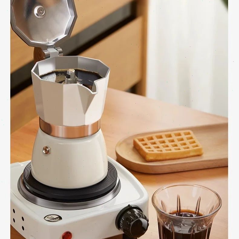 Coffee Vending Equipment - Moka-pot met ronde bodem, enkele klep,