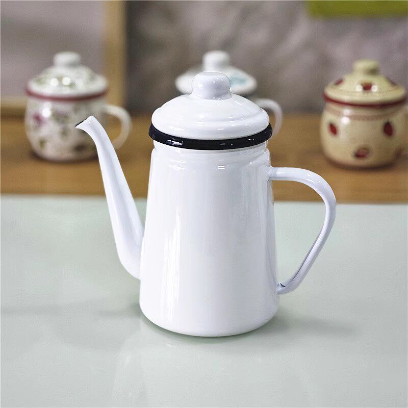 Emaille 1.1L Koffiepot Oliepot - Milk Steaming Pitcher recensie en prijs