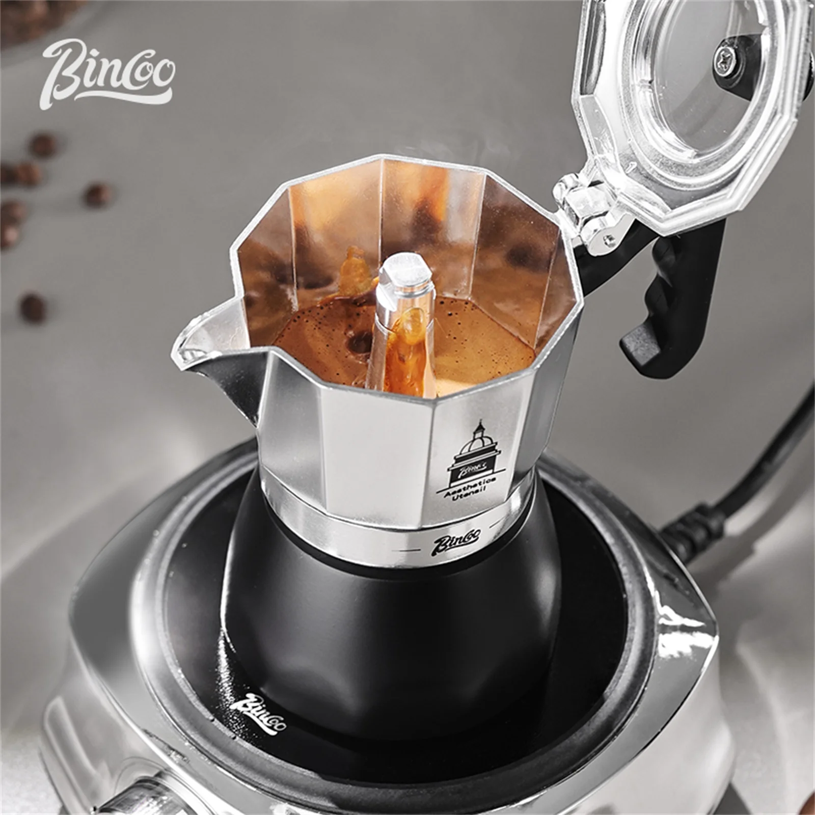 BINCOO Moka Pot met dubbele kl - Coffee Vending Equipment recensie en prijs