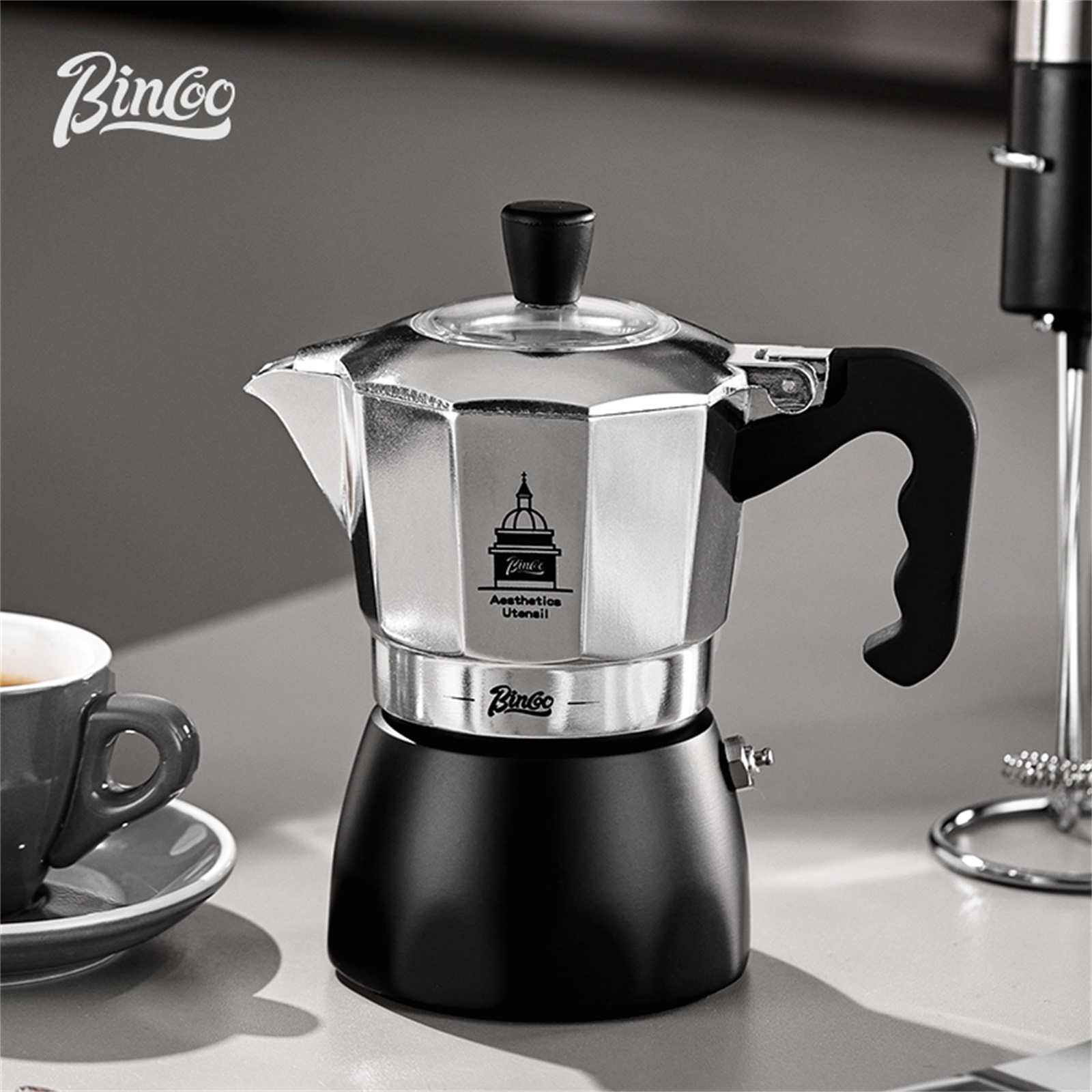 BINCOO Moka Pot met dubbele kl - Coffee Vending Equipment recensie en prijs