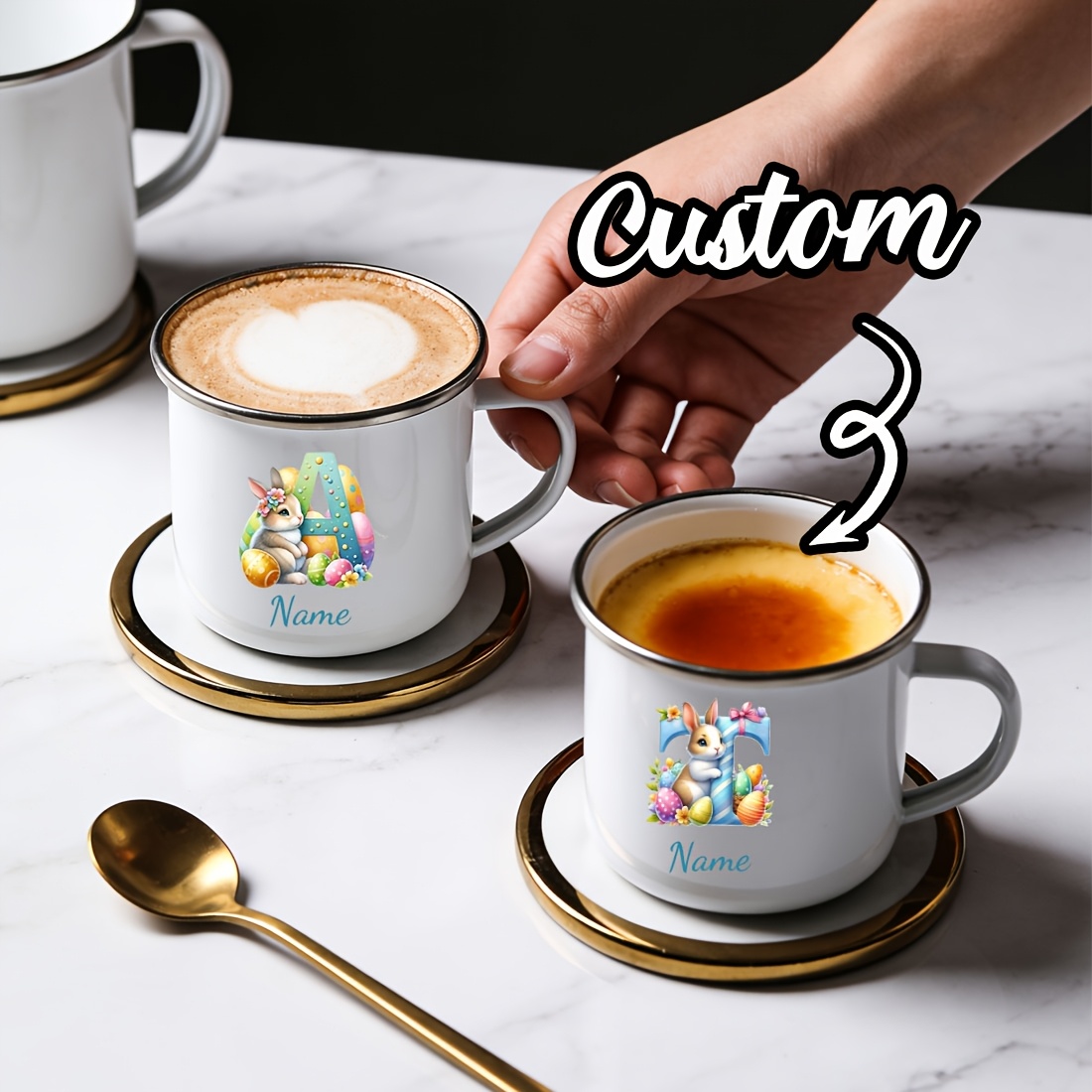 Gepersonaliseerde mok met bloe - Coffee Equipment Names recensie en prijs