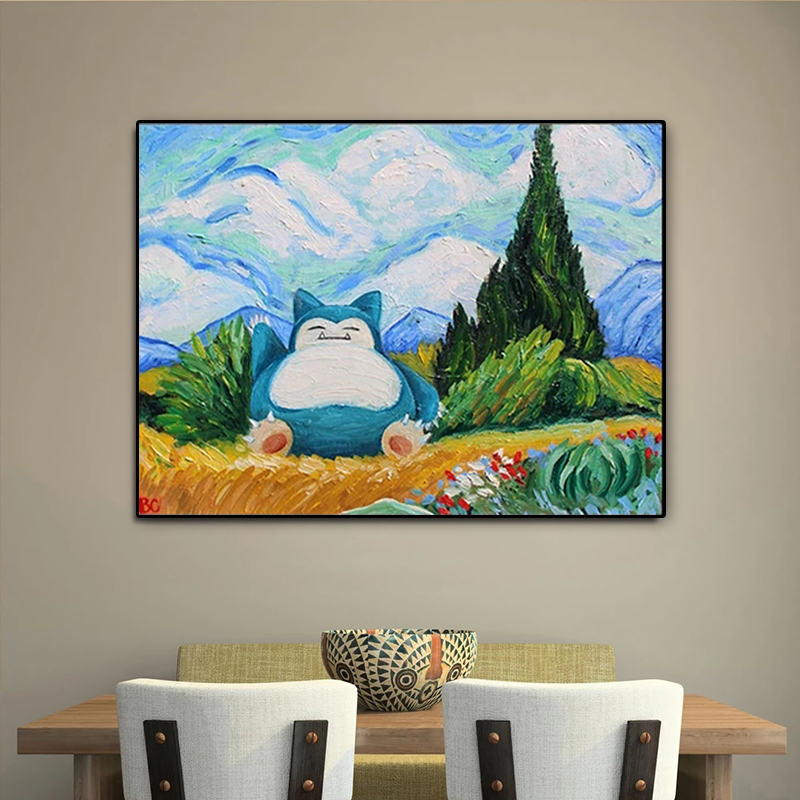 Pokemon Snorlax Van Gogh Wall  - Coffee X recensie en prijs