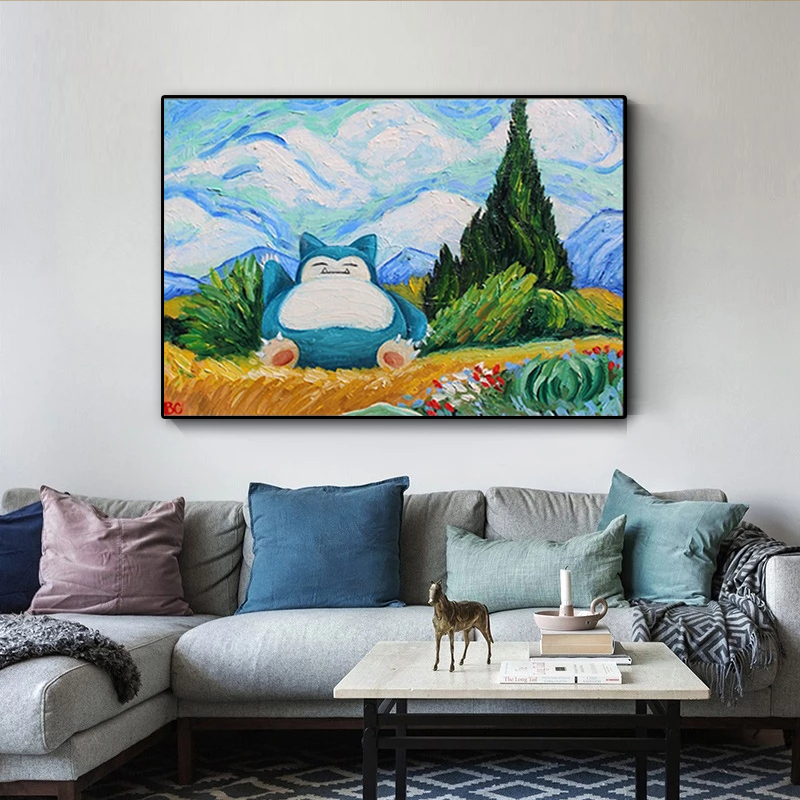 Pokemon Snorlax Van Gogh Wall  - Coffee X recensie en prijs