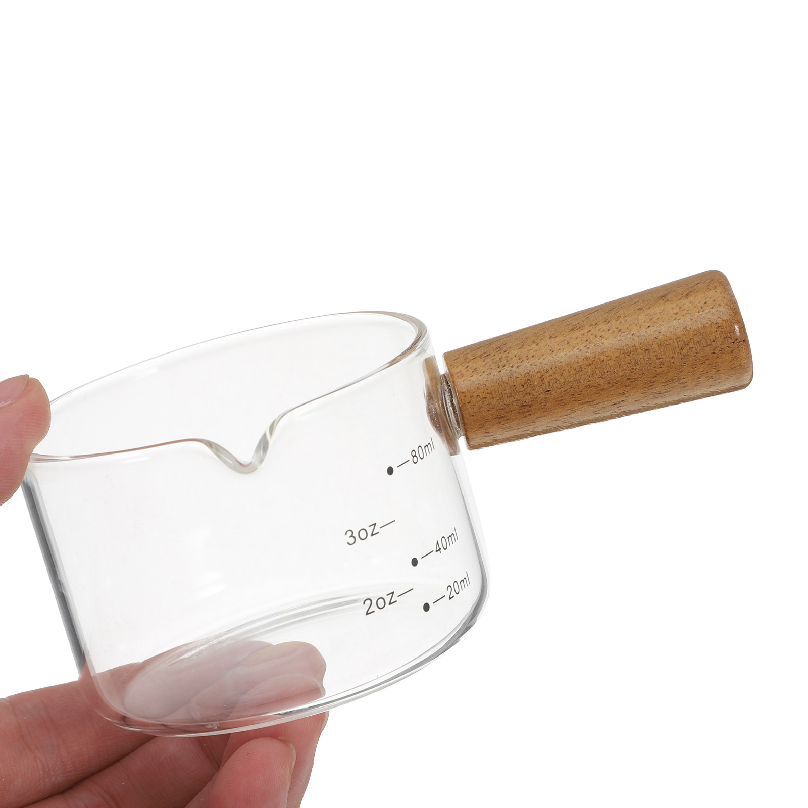 Mini Glazen Melkkan met Houten - Milk Steaming Pitcher recensie en prijs